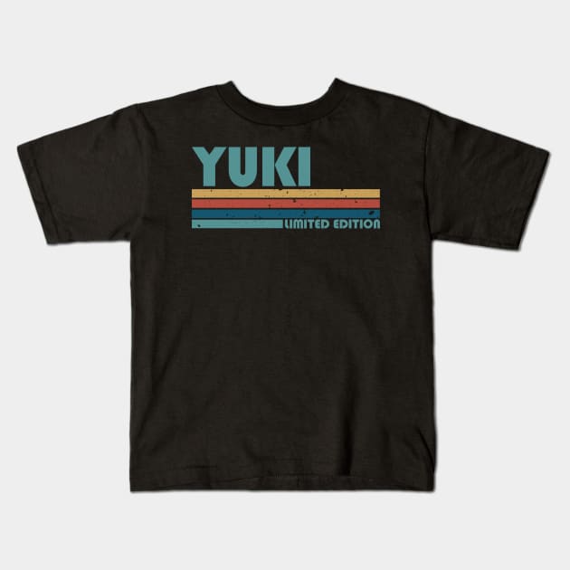 Proud Limited Edition Yuki Name Personalized Retro Styles Kids T-Shirt by Kisos Thass